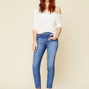 Free People Blue Skinny Jeans